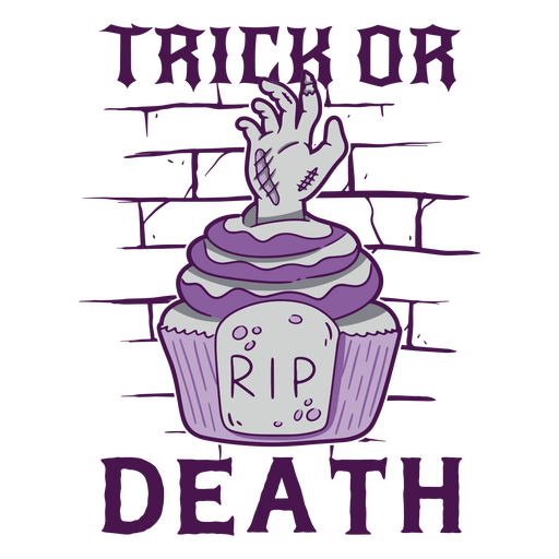 Trick or death PNG Design