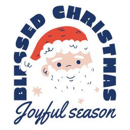 Blessed christmas flat quote PNG Design