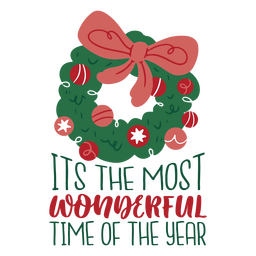 Weihnachtsflatzitat wunderbare Zeit PNG-Design
