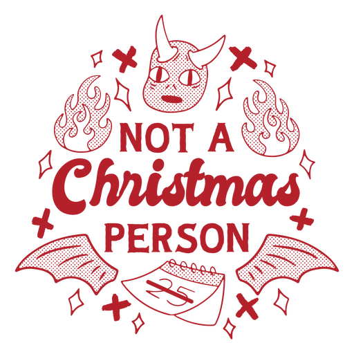 Not a Christmas person quote PNG Design
