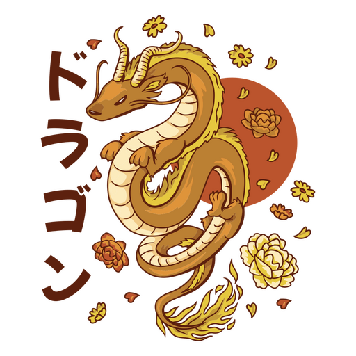 Majestätischer asiatischer Drache PNG-Design