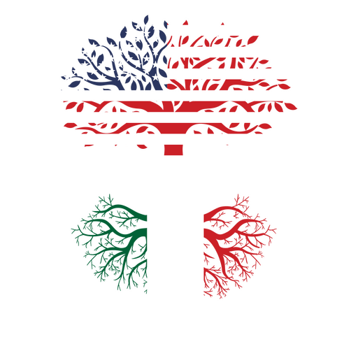 American-italian roots PNG Design