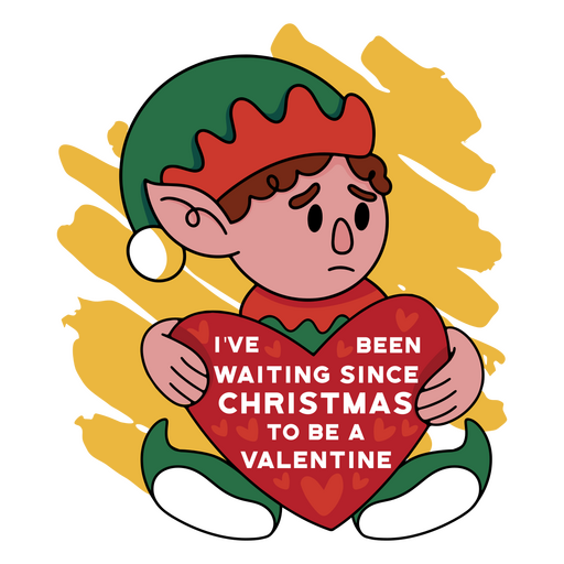 Elf waiting Christmas PNG Design