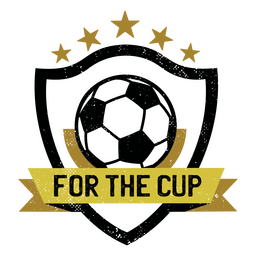 Badge featuring a soccer ball PNG Design