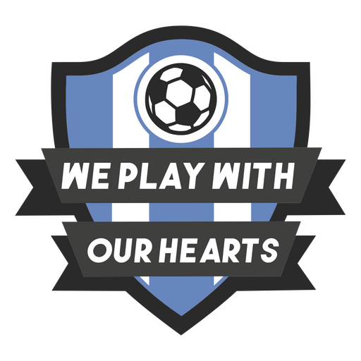 Badge featuring a soccer quote PNG Design