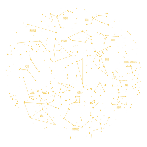 Southern constellations PNG Design