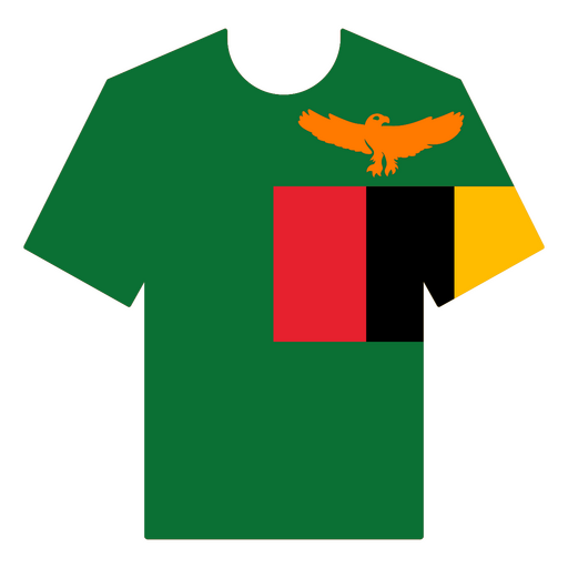 camiseta de fútbol de zambia Diseño PNG