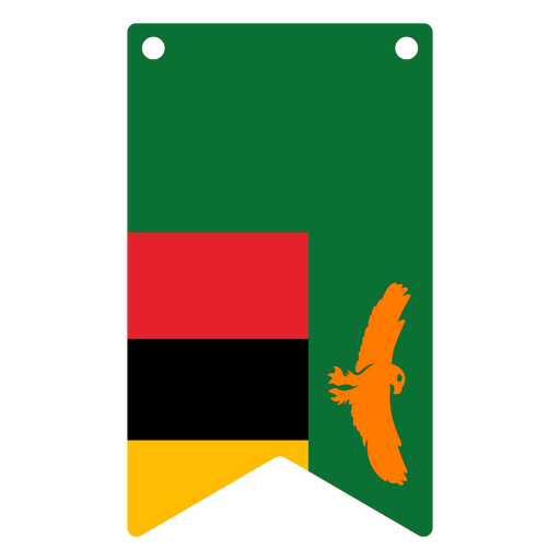 National flag of Zambia PNG Design