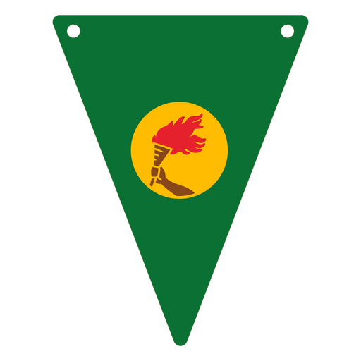 Bandera triangular de Zaire Diseño PNG