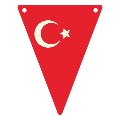 Turquía bandera triangular Diseño PNG