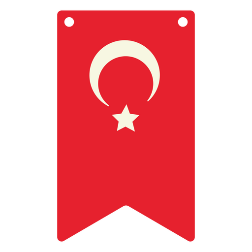 National flag of Turkey PNG Design