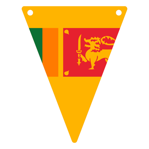 Bandera triangular de Sri Lanka Diseño PNG