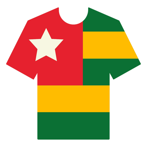 camisa de futebol togo Desenho PNG