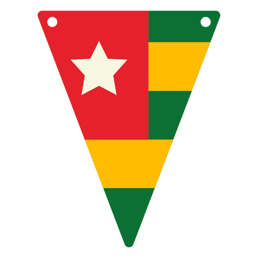 Bandeira triangular do Togo Desenho PNG