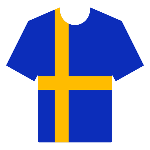 Camiseta de fútbol de Suecia Diseño PNG