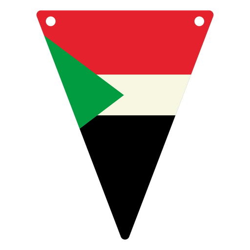 Bandera triangular de Sudán Diseño PNG