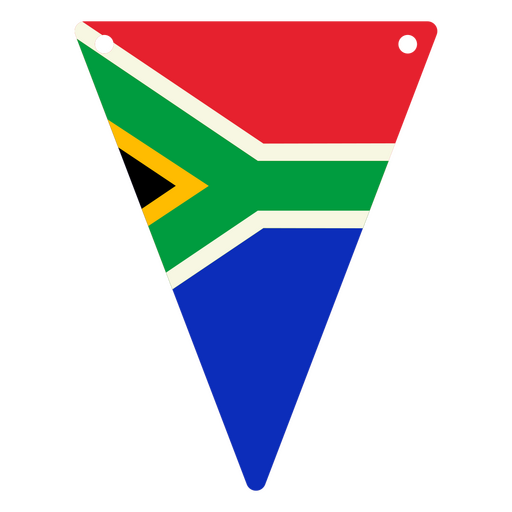 South Africa triangular flag PNG Design