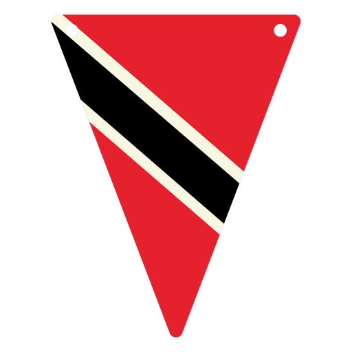 bandera triangular de trinidad y tobago Diseño PNG