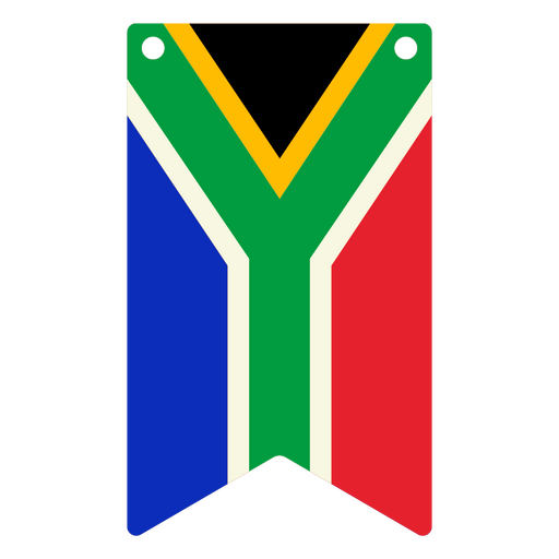 Bandera nacional de Sudáfrica Diseño PNG