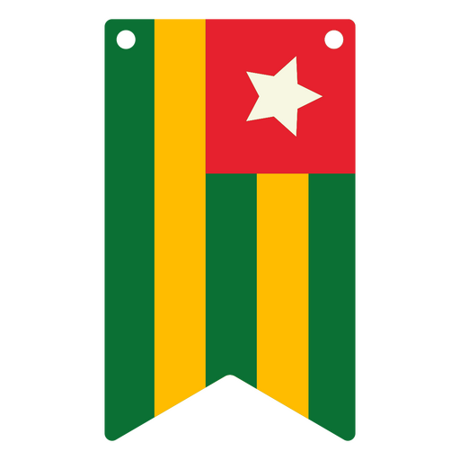 Bandera nacional de Togo Diseño PNG