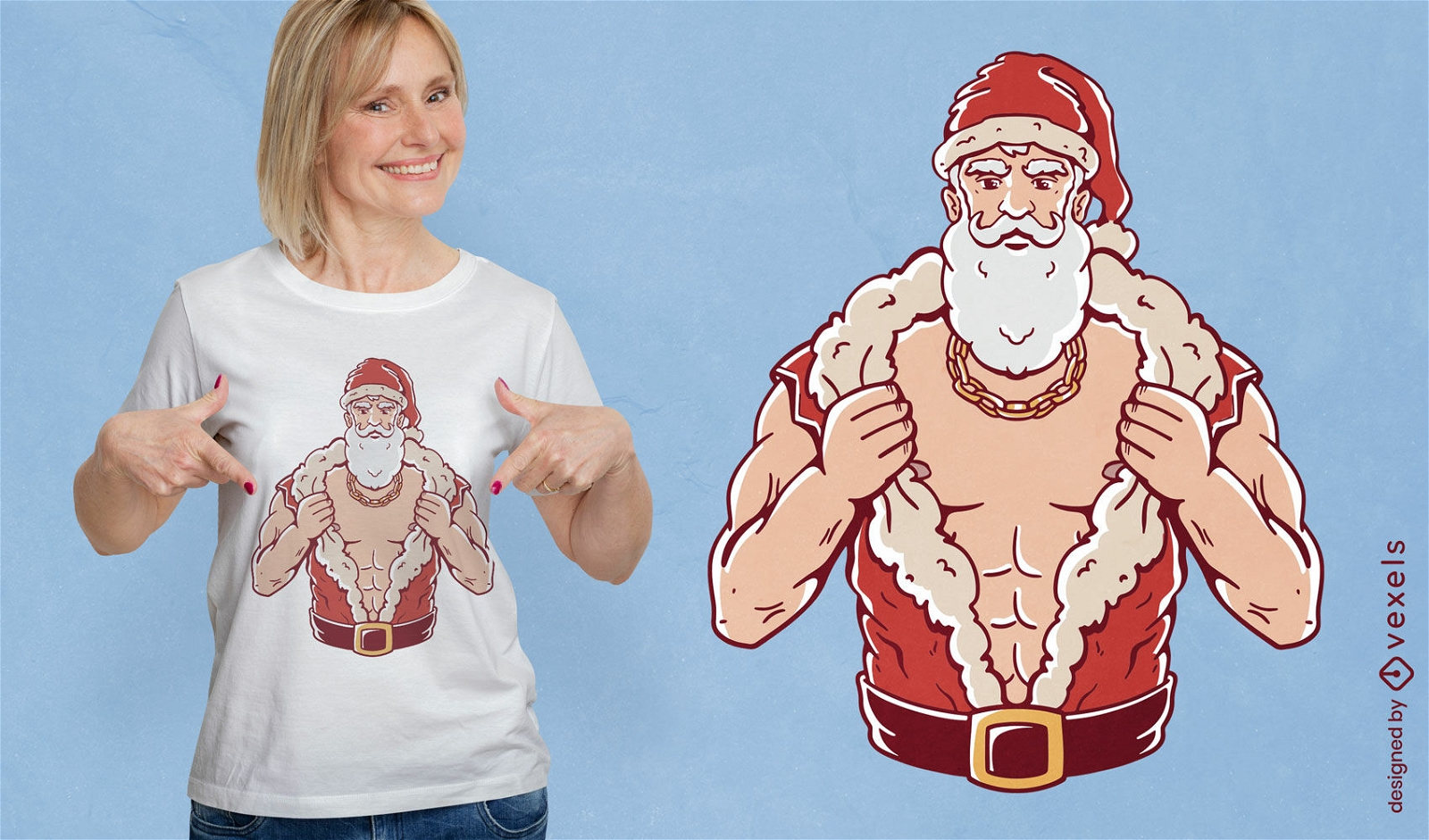 Design de camiseta sexy de Papai Noel
