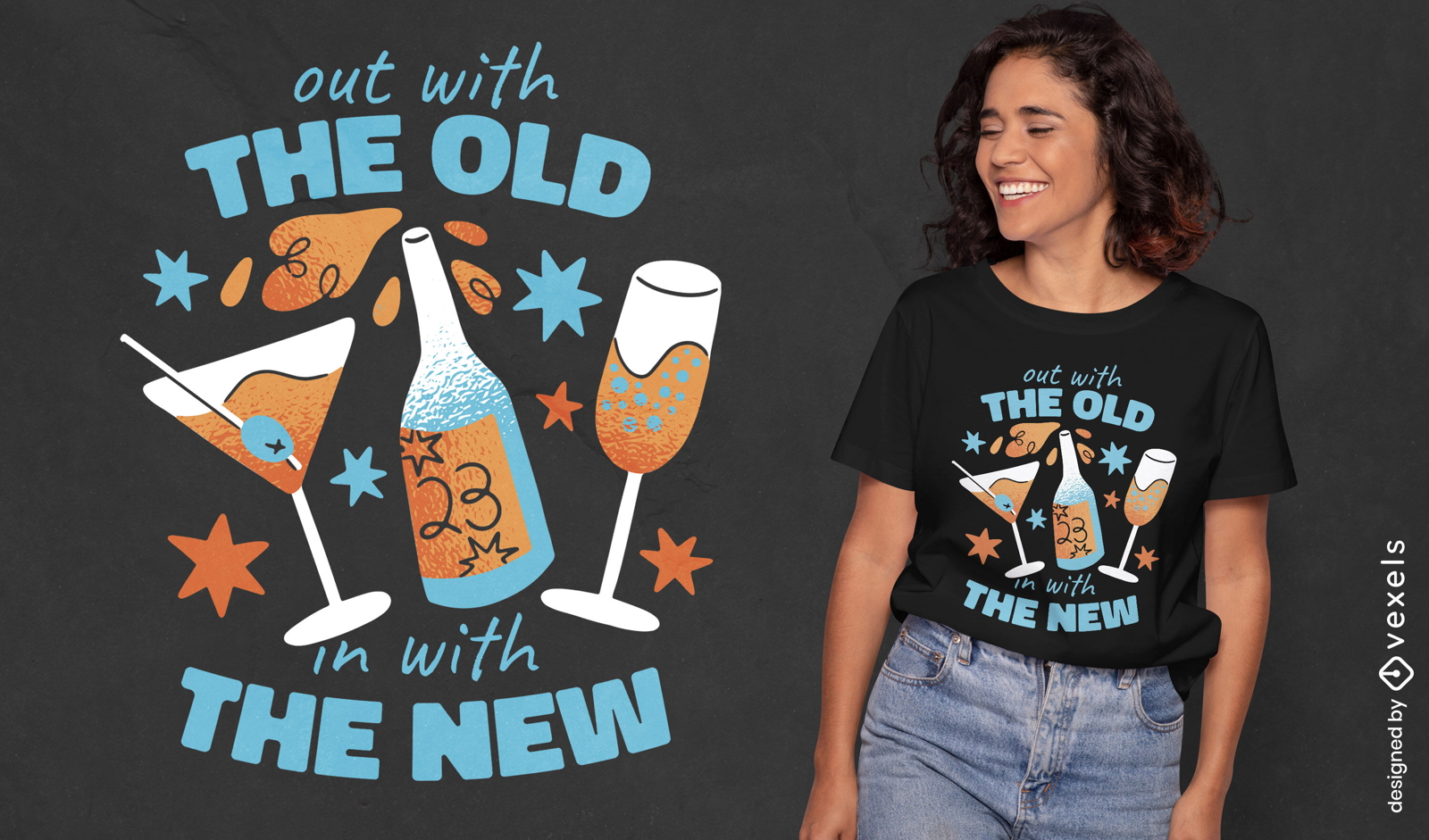 Diseño de camiseta de bebidas alcohólicas de celebración.