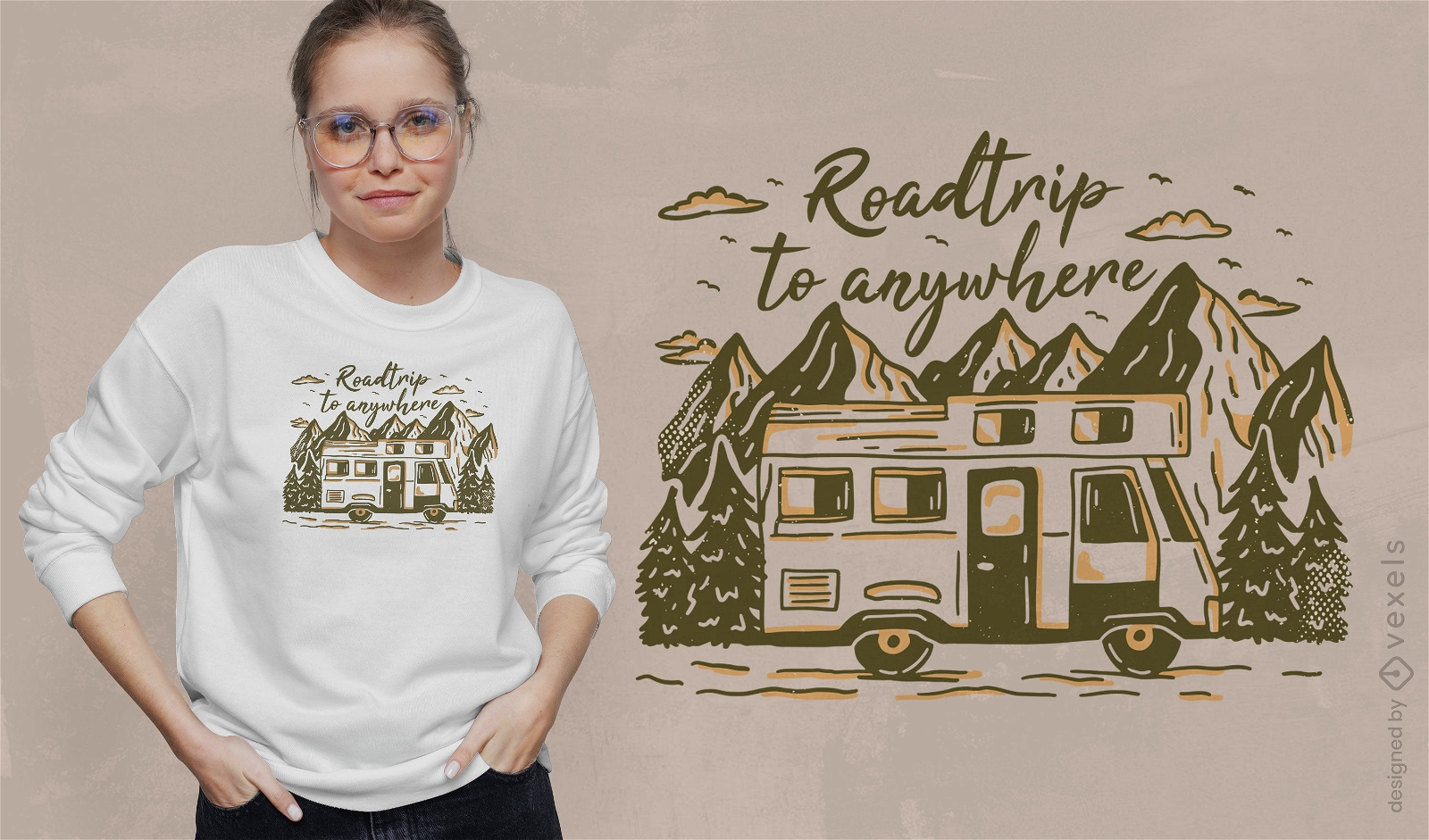 Van transportation driving t-shirt design