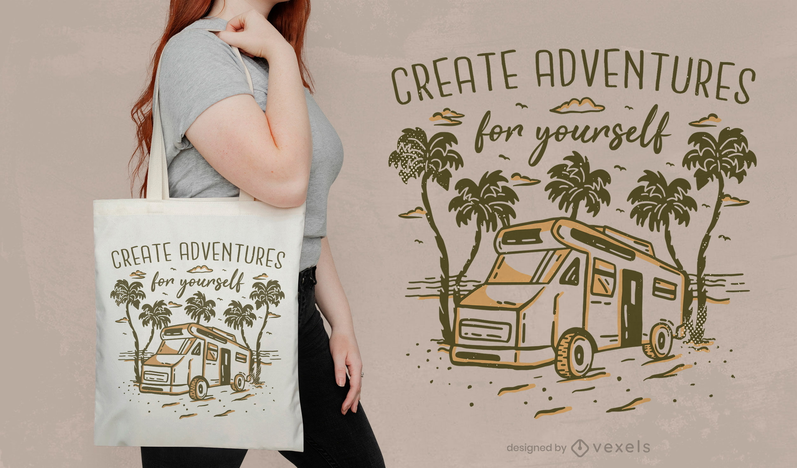 Design de bolsa Van Adventures