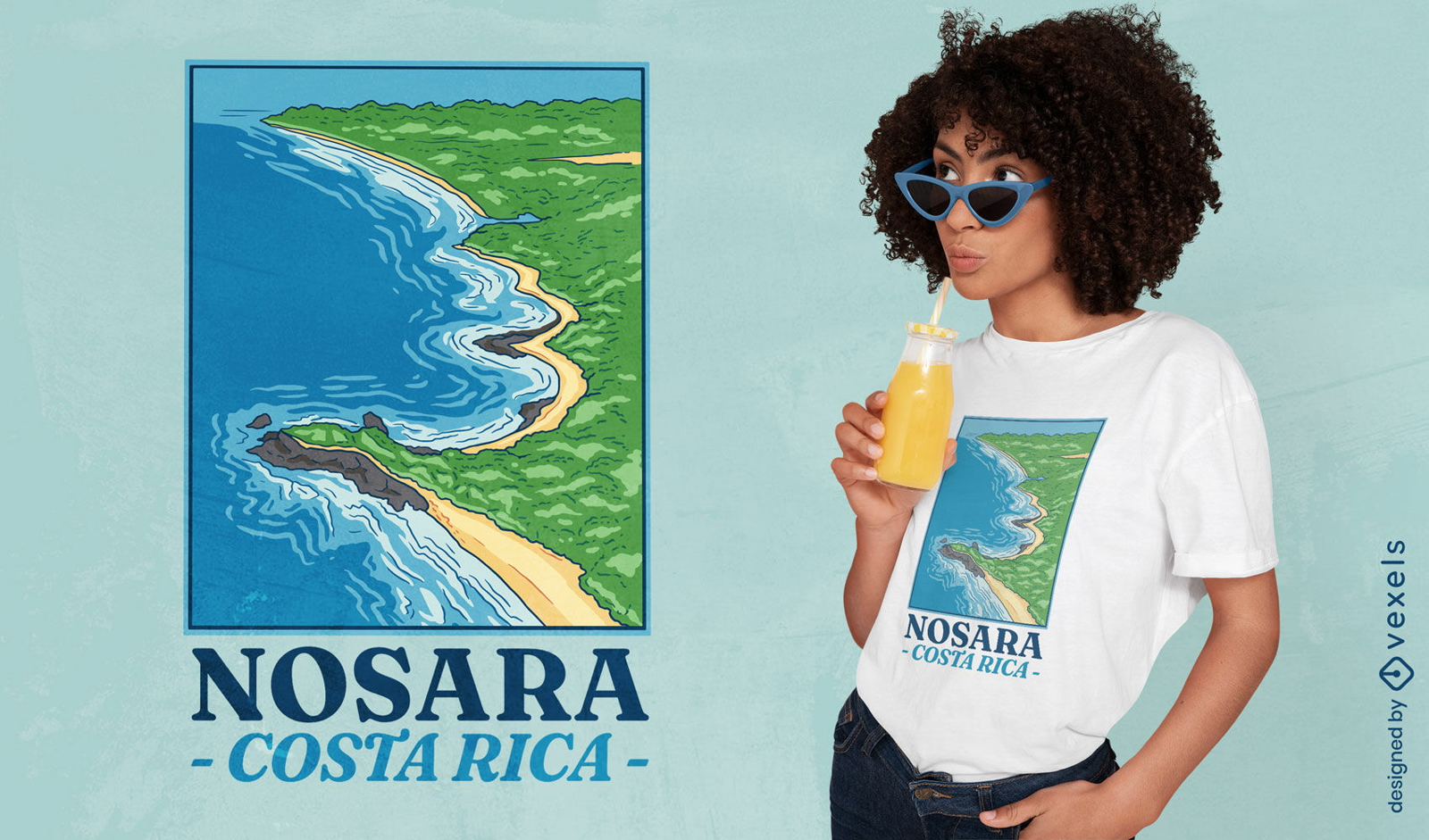 Design de camiseta Nosara Costa Rica