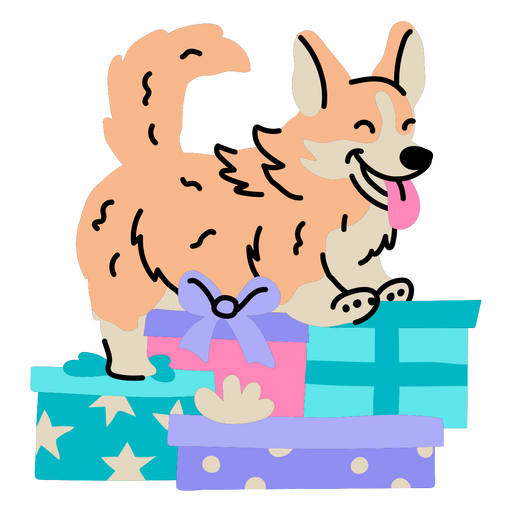 Regalos de cumpleaños para perros afectuosos Diseño PNG