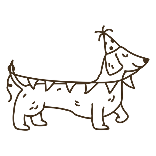 Evento de aniversário de cachorro caloroso Desenho PNG