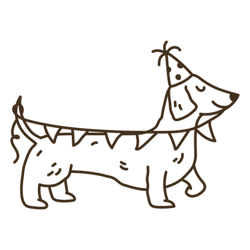 Geburtstagsereignis des warmherzigen Hundes PNG-Design