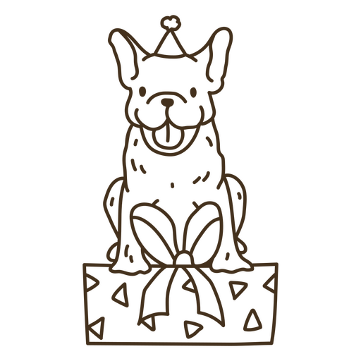 celebración de cumpleaños del perro Diseño PNG