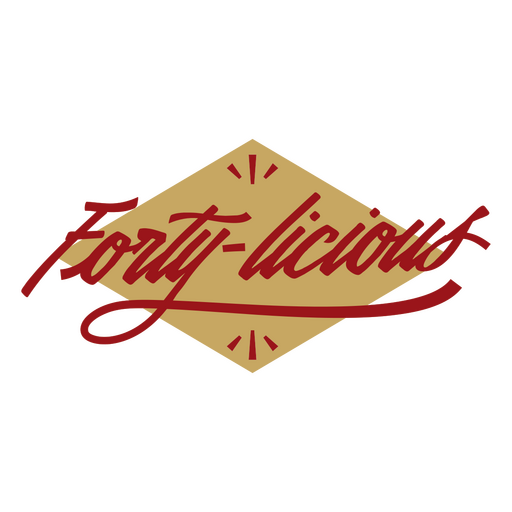 Forty-licious PNG Design