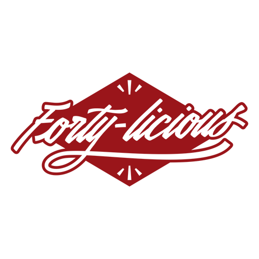 Forty-licious red label PNG Design