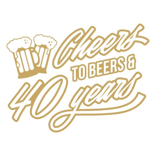 Prost auf Bier & 40 Jahre PNG-Design