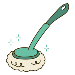 Sponge scrubber with handle PNG Design