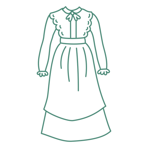Ikone des antiken Kleides der Haushälterin PNG-Design
