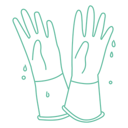 Facility Cleaning Gloves Icon PNG & SVG Design For T-Shirts