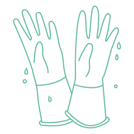 Icono de guantes de limpieza de instalaciones Diseño PNG