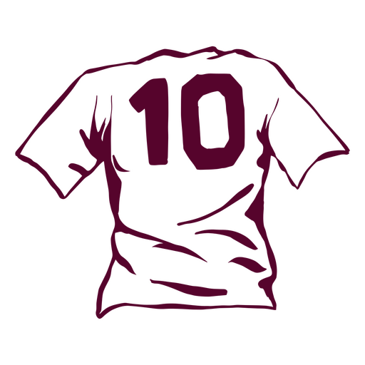 Camisa de futebol número 10 Desenho PNG