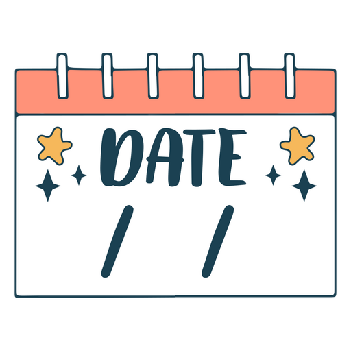 Planner sticker with date reference PNG Design