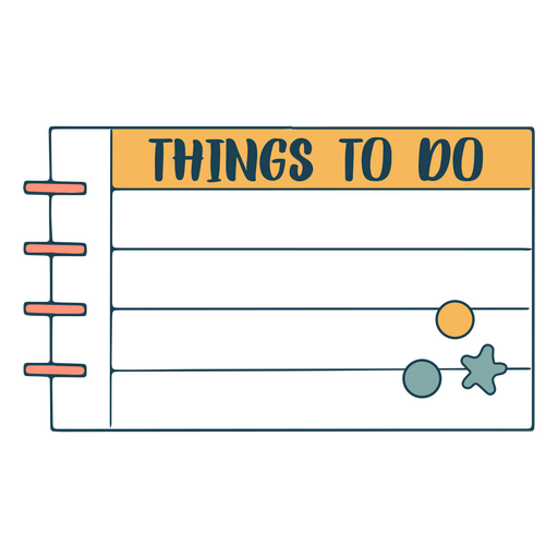 Adesivo de planejador com referência de lista de tarefas Desenho PNG