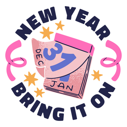 Año nuevo tráelo Diseño PNG