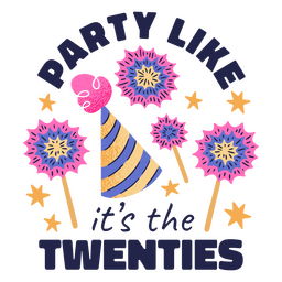 Fiesta como en los años veinte Diseño PNG
