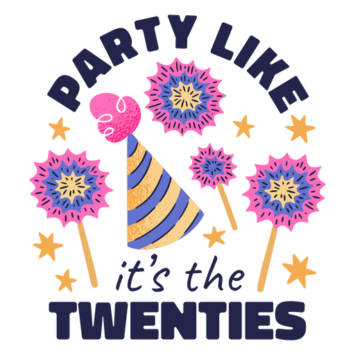 Party like in the twenties PNG Design
