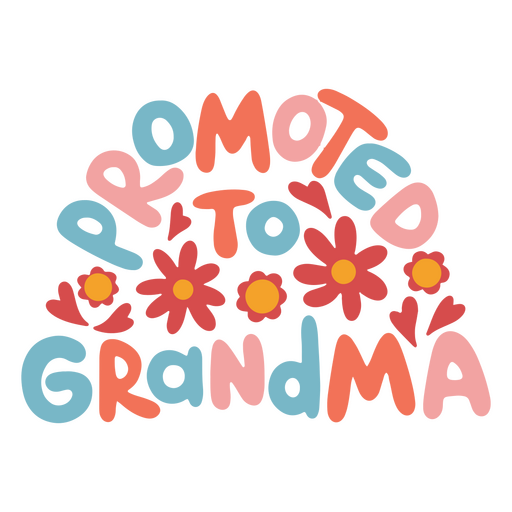 Promovido a citação de letras de avó Desenho PNG