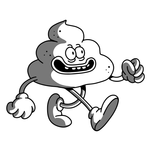 Poop cartoon character PNG Design