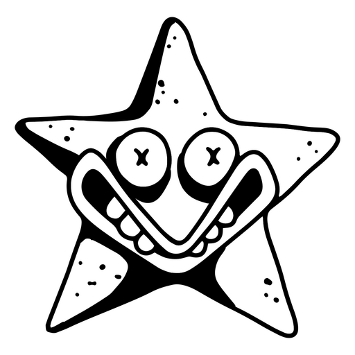 Desenho de estrela assustador Desenho PNG