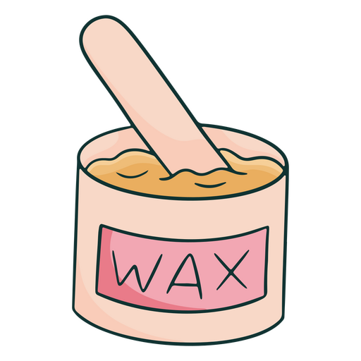 Waxing pot with spatula inside PNG Design